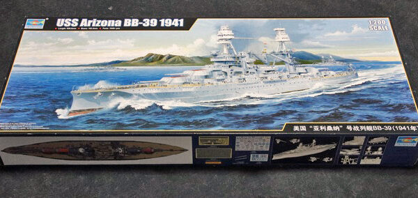 トランペッターモデルの1/200戦艦『BB-39 アリゾナ』の箱