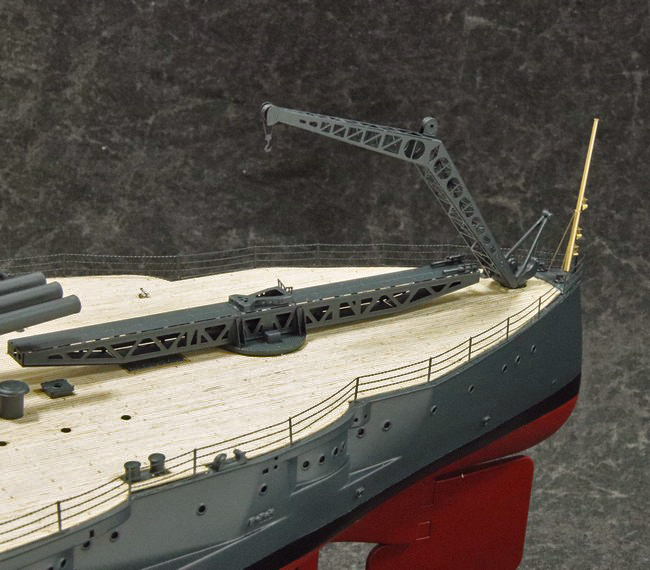 1/200戦艦『アリゾナ』トランぺッターモデル：甲板外周部の手すり、構造物上の小物類【2020年】