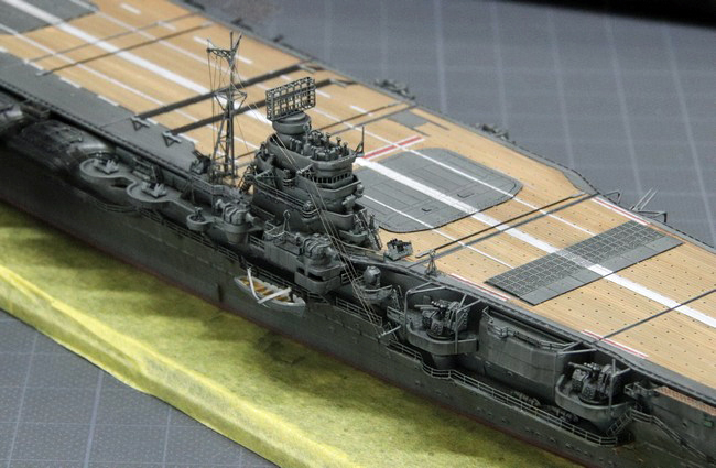 1/700航空母艦『瑞鶴』マリアナ沖海戦時：汚し塗装、対空兵装等の取付【2021年】