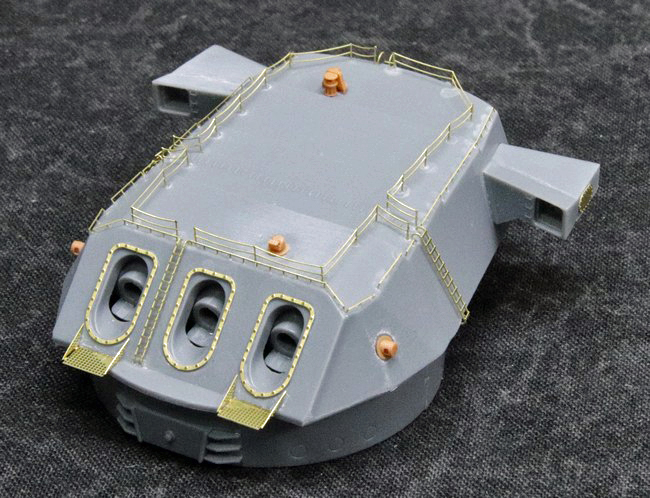 1/350戦艦『大和』タミヤリニューアル版プレミアムキット：主砲塔の組み立て完了【2022年】