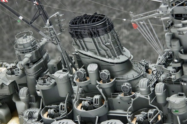 1/350戦艦『大和』タミヤリニューアル版プレミアムキット：完成写真(右舷)【2022年】