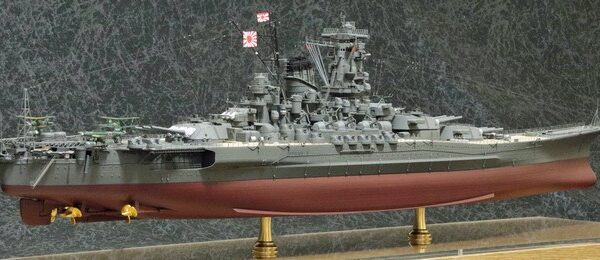 1/350戦艦『大和』タミヤリニューアル版プレミアムキット：完成写真(右舷)【2022年】