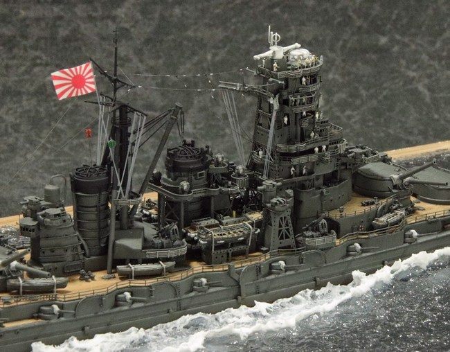 模型誌作例84】1/700戦艦「霧島」 – 艦船模型製作代行モデルファクトリーハイギヤード